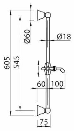 Душевой гарнитур bugnatese BN.ACC-19256 BR, бронза фотография 1
