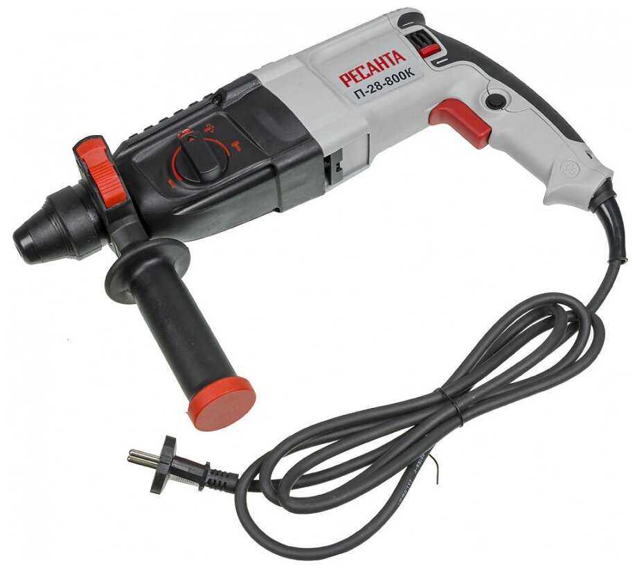 Перфоратор РЕСАНТА П-28-800К 75/3/1, без аккумулятора, 800 Вт фотография 4