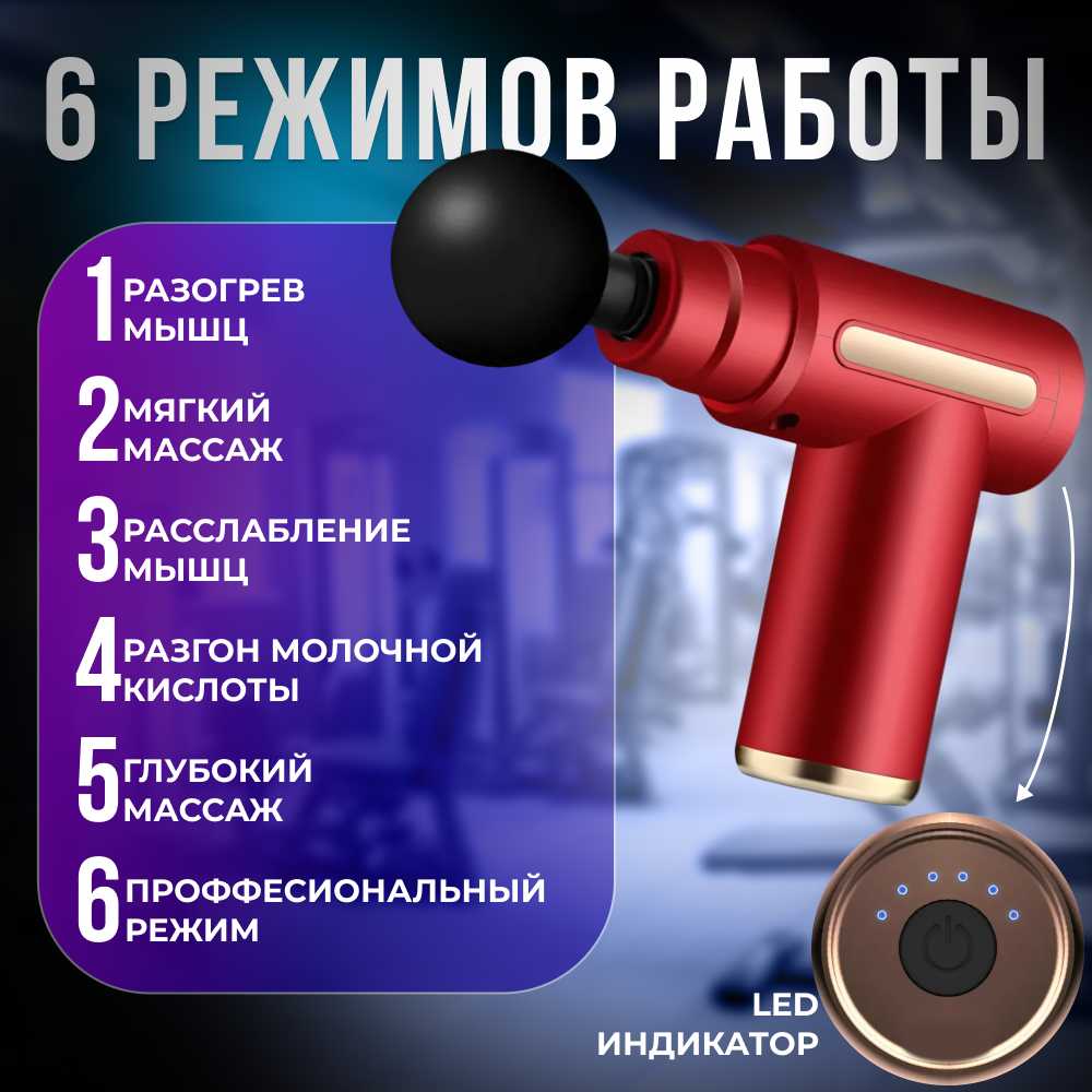 Массажер Вибромассажер Массажный пистолет фотография 16