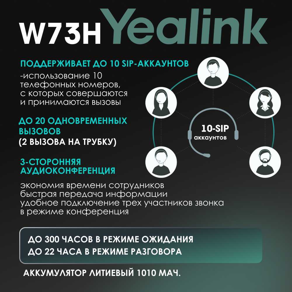IP-Телефон Yealink W73H фотография 4