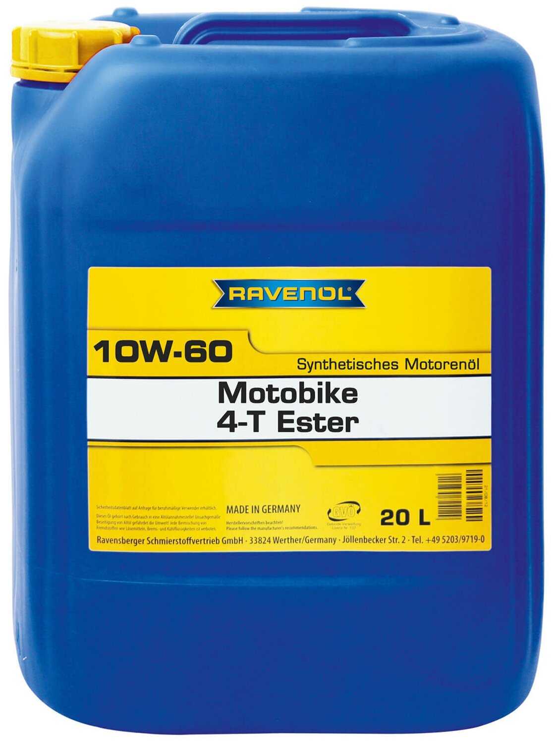 Синтетическое моторное масло RAVENOL Motobike 4-T Ester SAE 10W-60 фотография 2