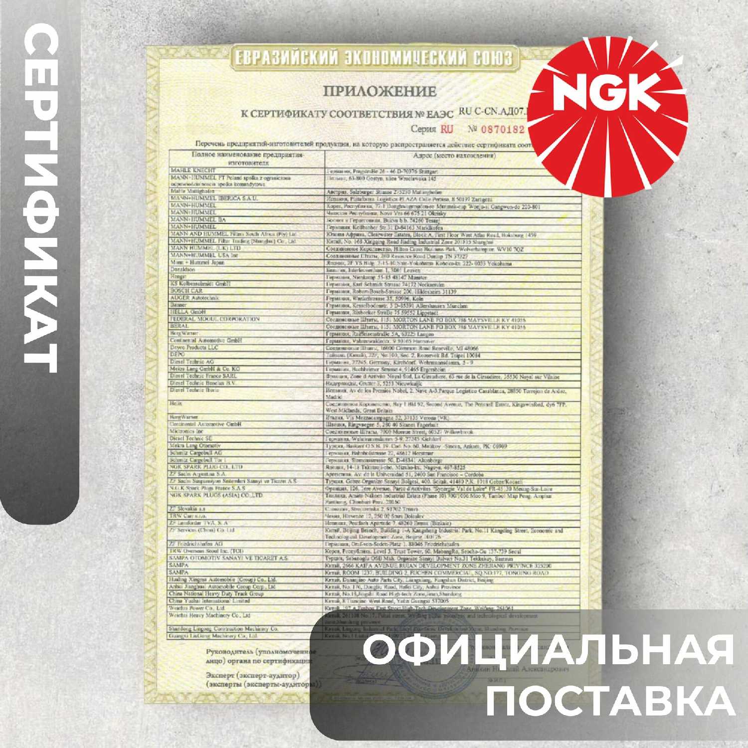 Комплект свечей зажигания NGK TR5B-13 фотография 12