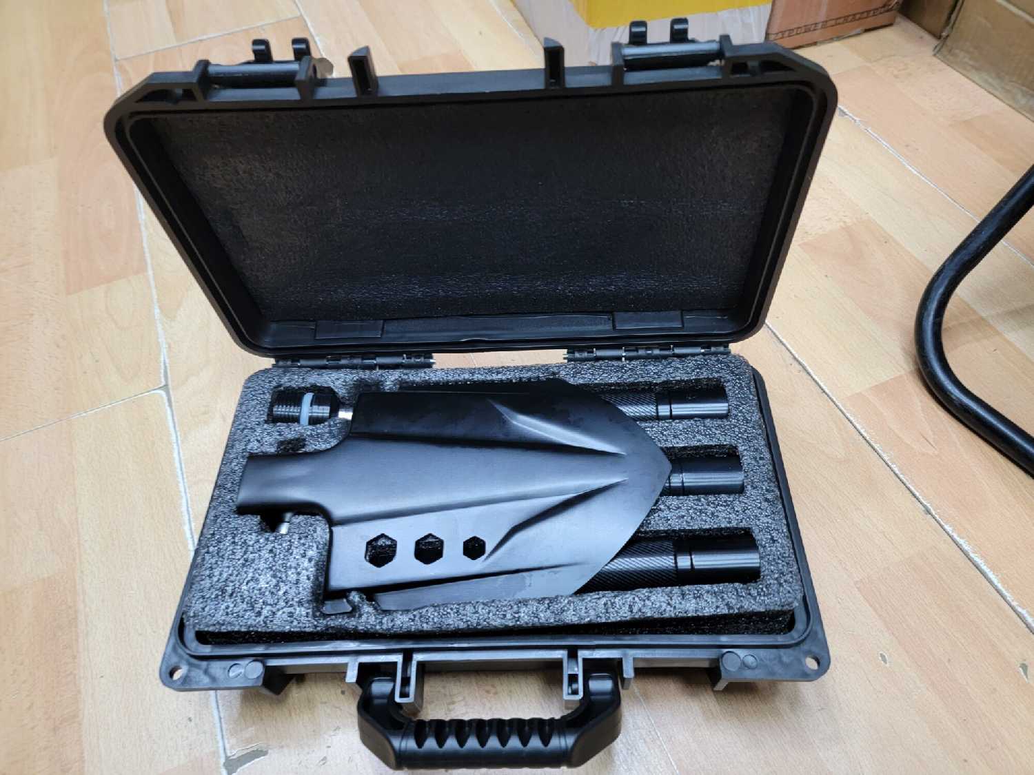 Многофункциональная лопата, нож складной и набор инструментов в кейсе туристический универсальный фотография 4