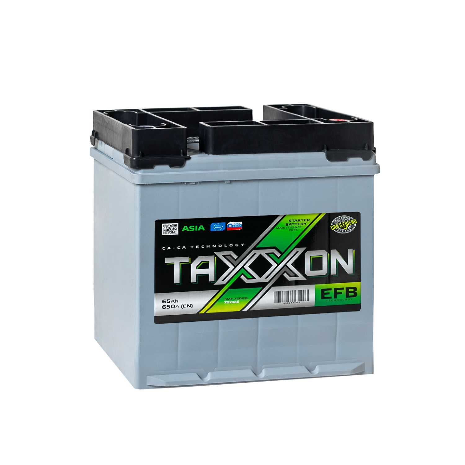 Аккумулятор автомобильный TAXXON EFB ASIA 65R 650 А обр. пол. 65 Ач (707065) фотография 3