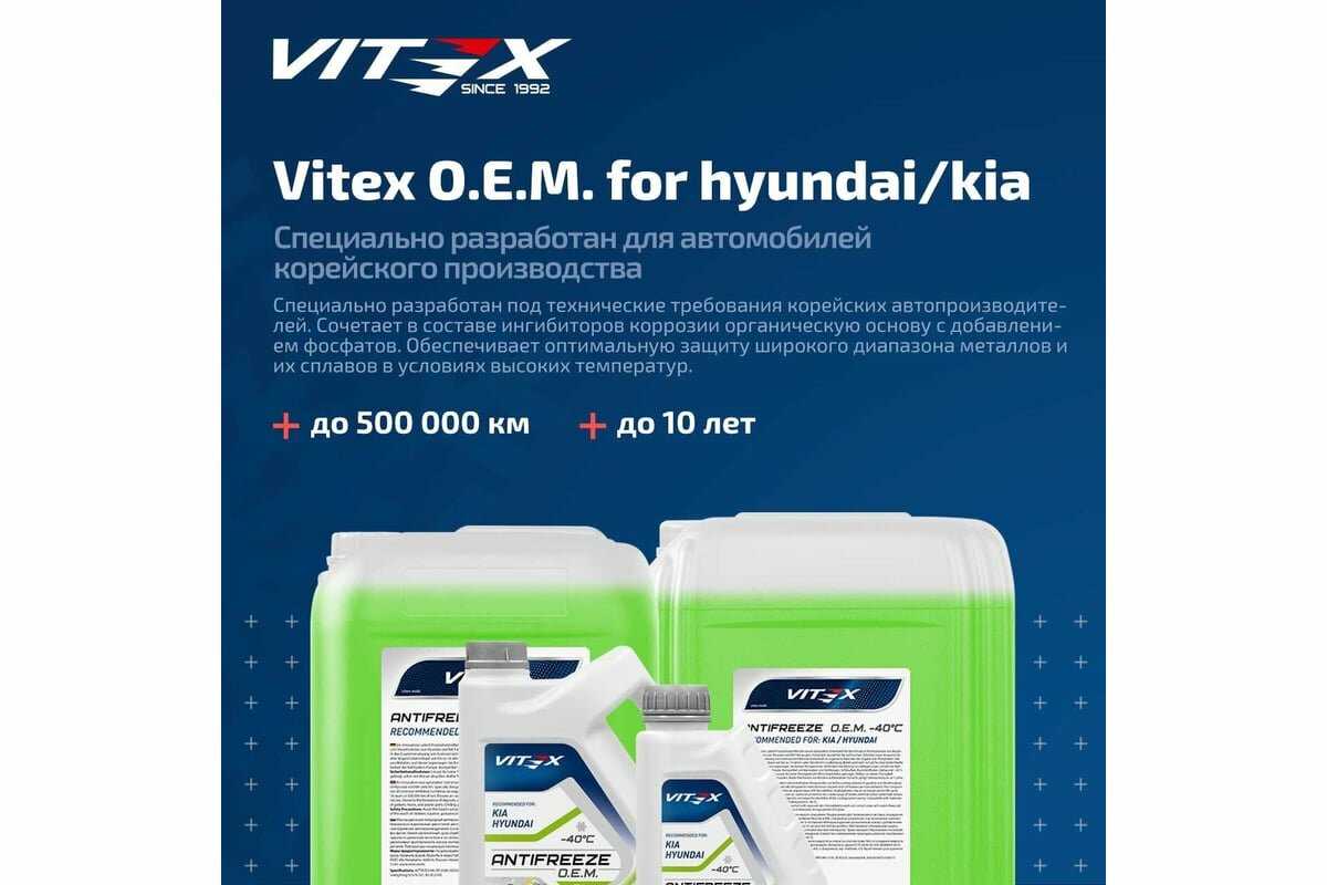 Антифриз VITEX O. E. M. for Hyundai Kia (1кг) фотография 5