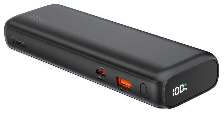 Универсальный Доп. Аккумулятор 15000mAh, Q8, HOCO, вход Type-C, черный фотография 2