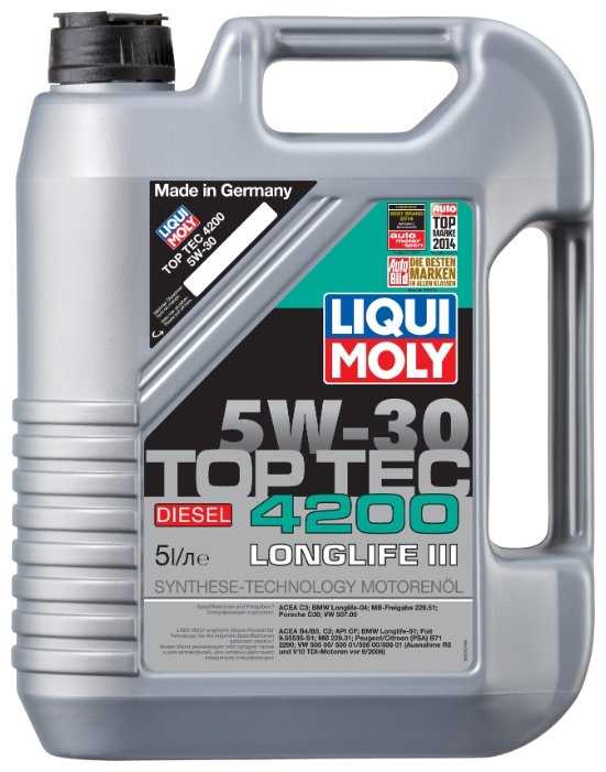 Синтетическое моторное масло LIQUI MOLY Top Tec 4200 Diesel 5W-30 фотография 3