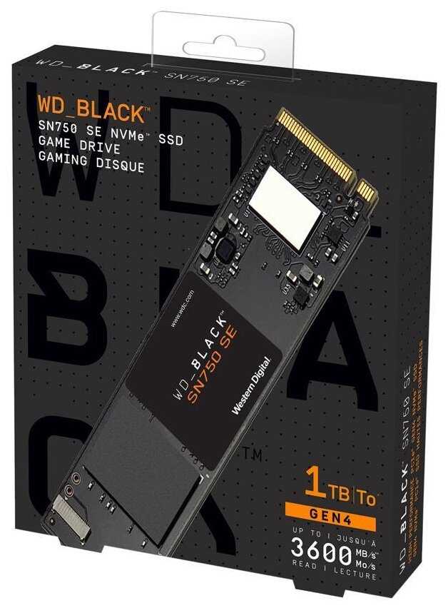 Твердотельный накопитель Western Digital WD Black SN750 SE (WDS100T1B0E) фотография 3