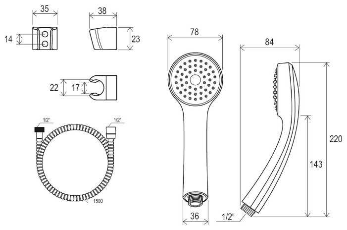 Ручной душ RAVAK 901.00, хром фотография 2