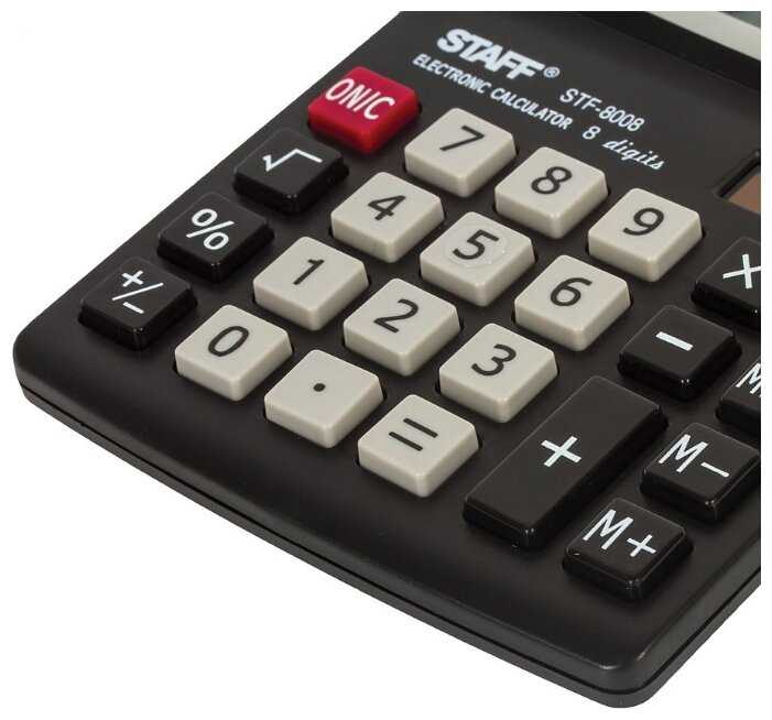 Калькулятор настольный STAFF STF-8008 (коробка) фотография 6