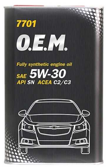 Синтетическое моторное масло Mannol 7701 O.E.M. for Chevrolet Opel 5W-30 фотография 1