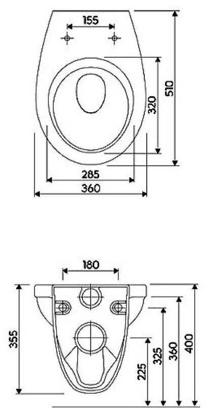 Безбачковый унитаз подвесной KOLO Idol (M1310002U) фотография 18
