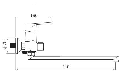 Смеситель на ванну Potato P2221 фотография 1