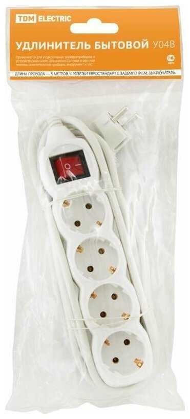 Удлинитель TDM ELECTRIC У04В [с/з, 16A / 3500 Вт] [SQ1303-0110] фотография 2