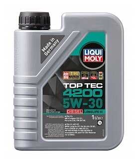 Синтетическое моторное масло LIQUI MOLY Top Tec 4200 Diesel 5W-30