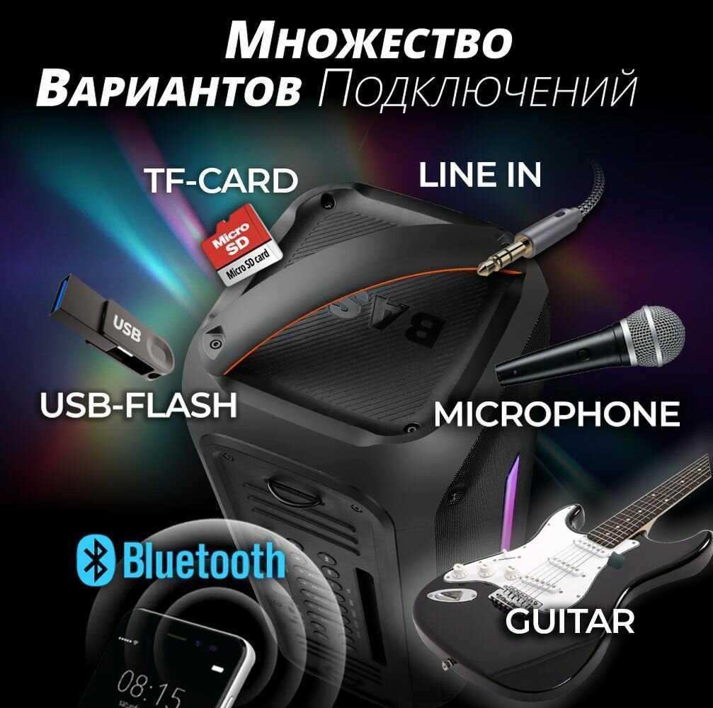 Портативная беспроводная блютус колонка MOBIL.2 Акустическая система GM-112 фотография 12