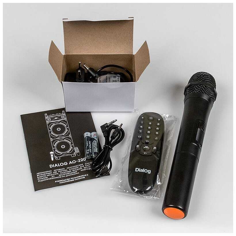 Акустическая колонка DIALOG Oscar AO-220 100W RMS, Караоке с беспр. микр, BT+FM+USB+SD+GT фотография 7