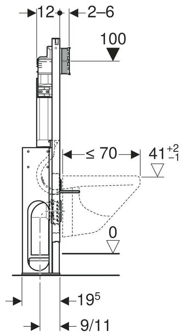 Рамная инсталляция GEBERIT Duofix (111.380.00.5) UP320 фотография 9