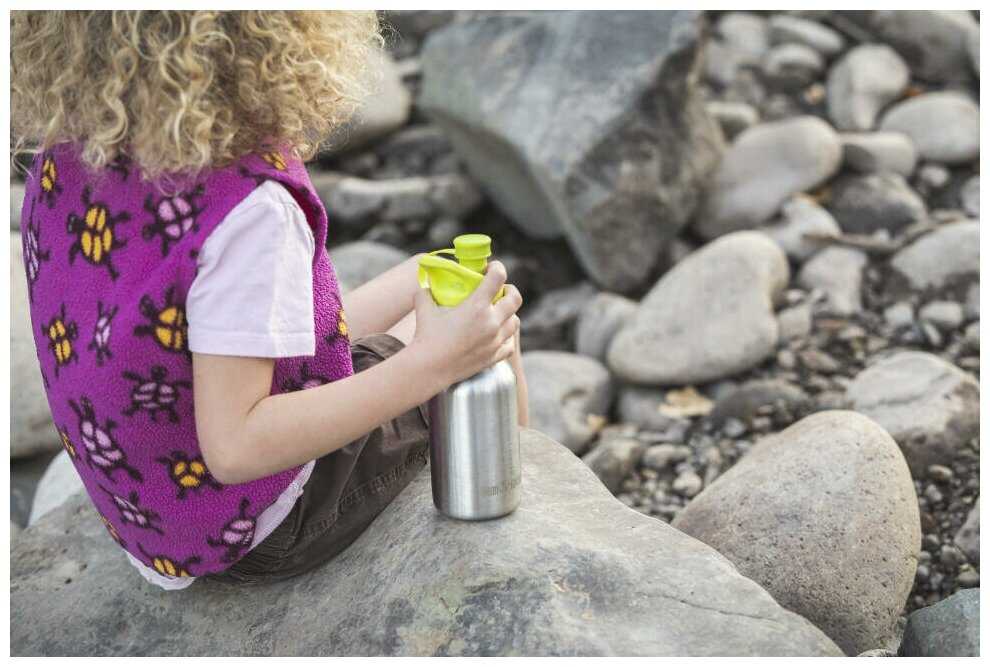 Детская бутылка Klean Kanteen Kid Classic Narrow Sport 12oz (355 мл) Brushed Stainless 1008776 фотография 1