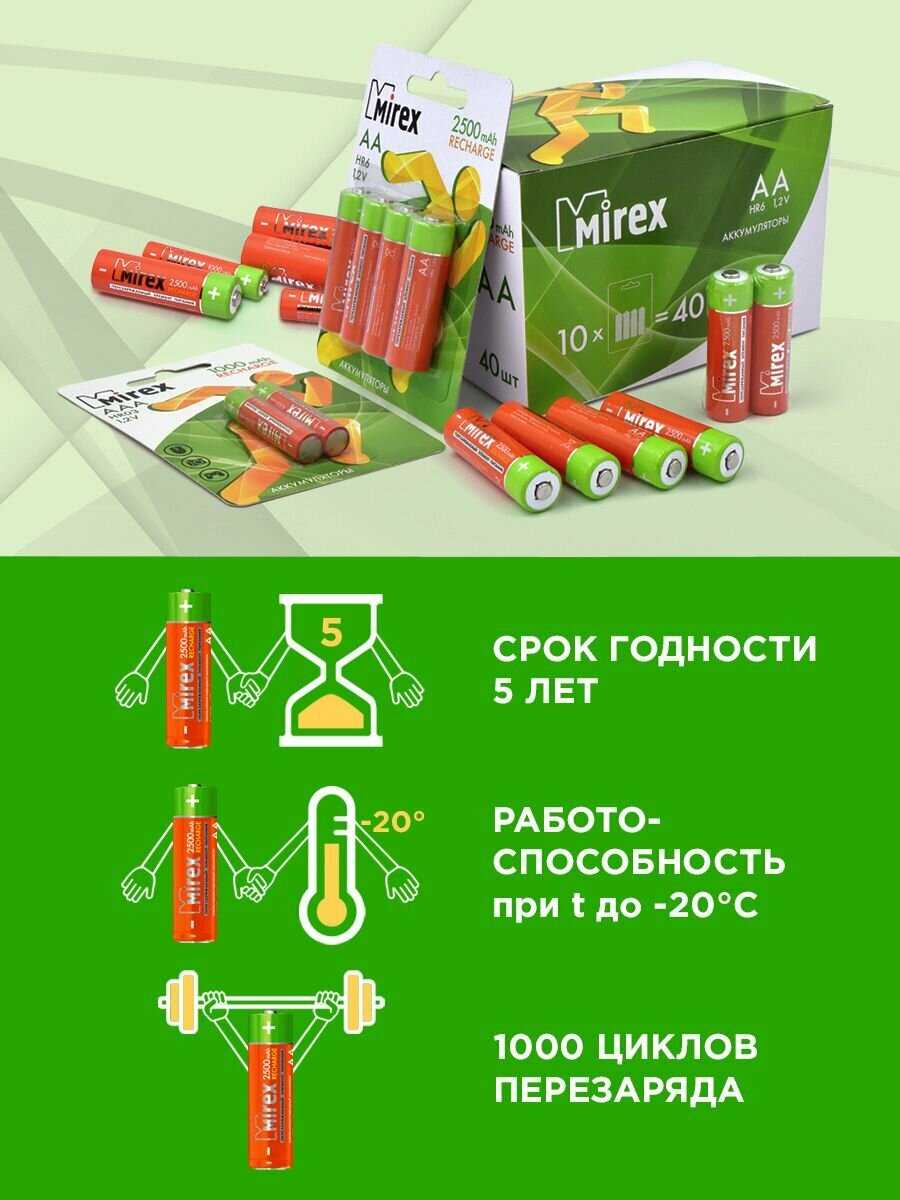 Аккумулятор Mirex HR03-2BL (1100 мАч) фотография 3