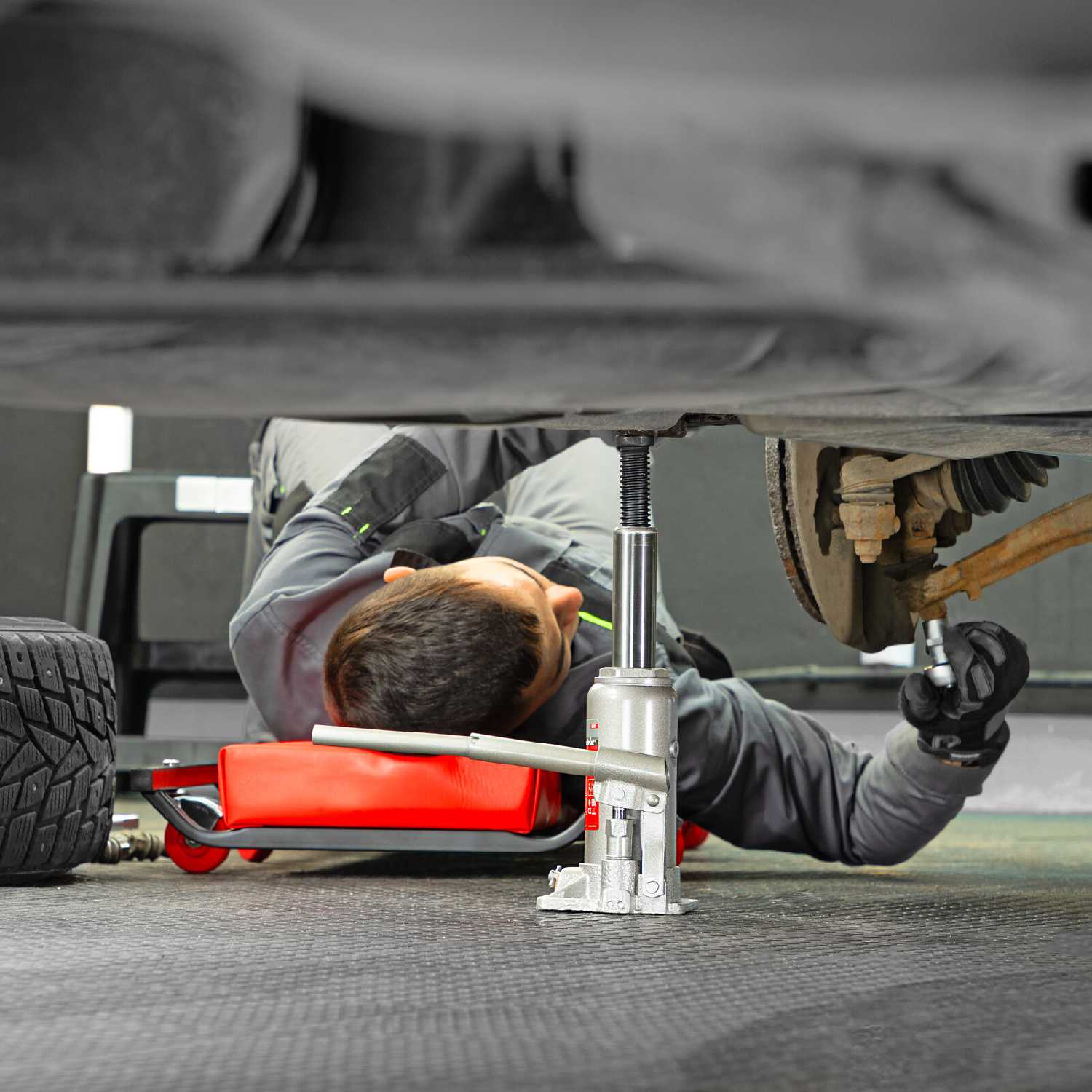 Домкрат бутылочный гидравлический Matrix Домкрат бутылочный гидравлический для мототехники (50776) фотография 5