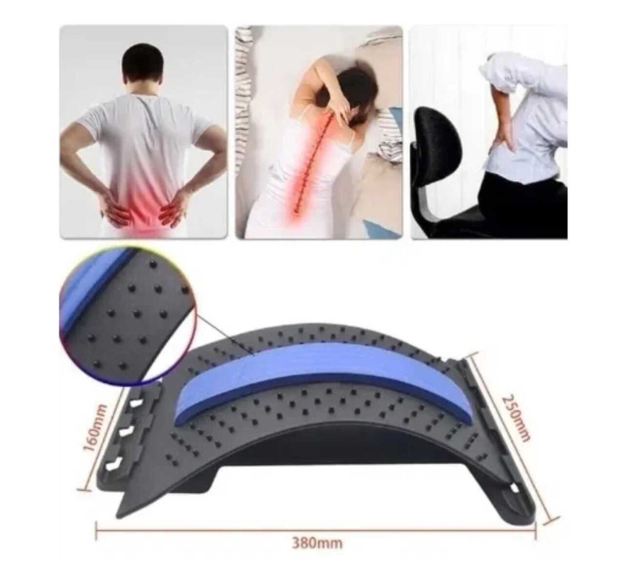 Массажер для спины тренажер мостик для растяжки розовый фотография 10