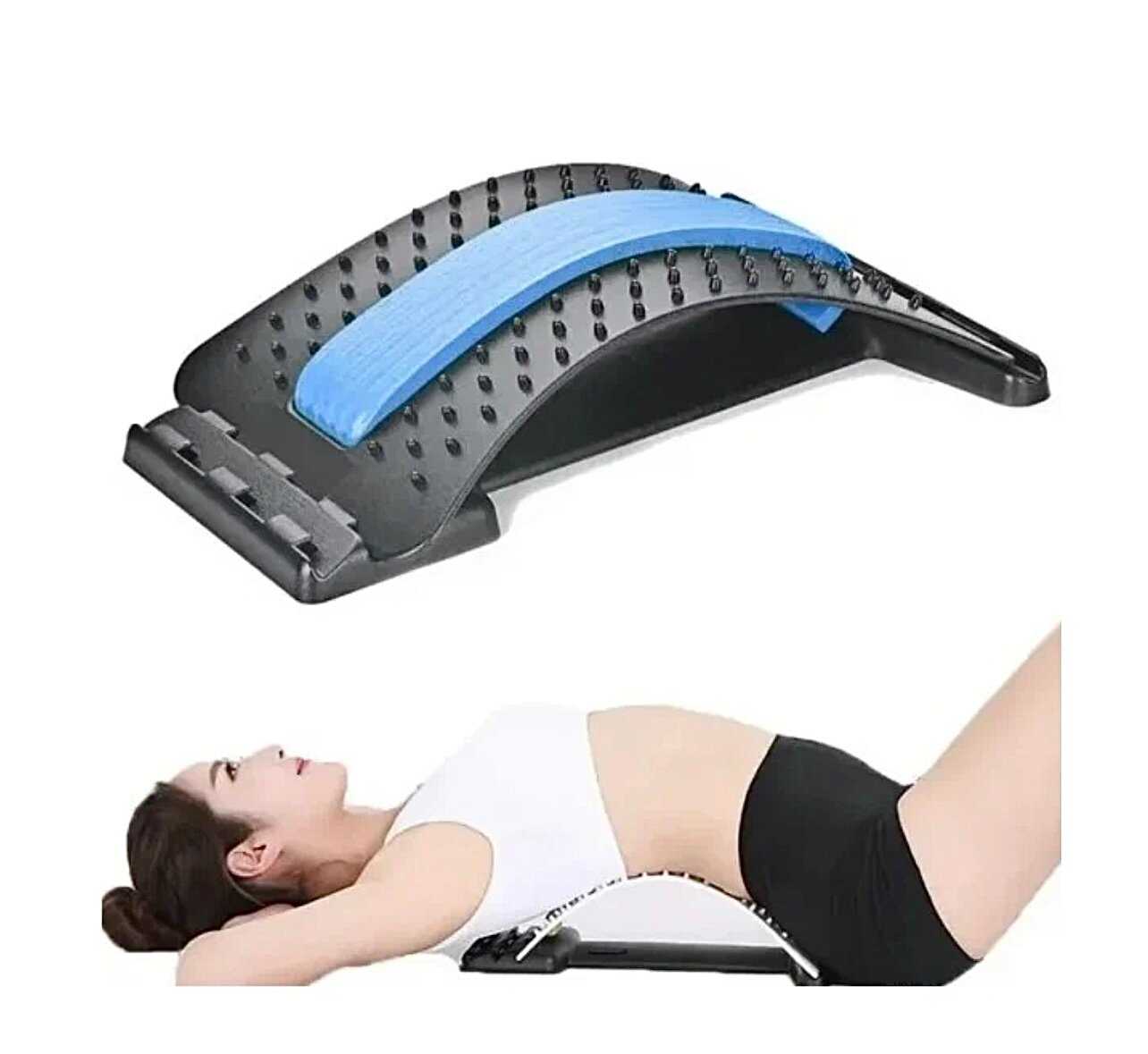 Массажер для спины тренажер мостик для растяжки розовый фотография 9