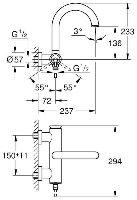 Смеситель для душа Grohe Atrio 32652003, вентильный фотография 1