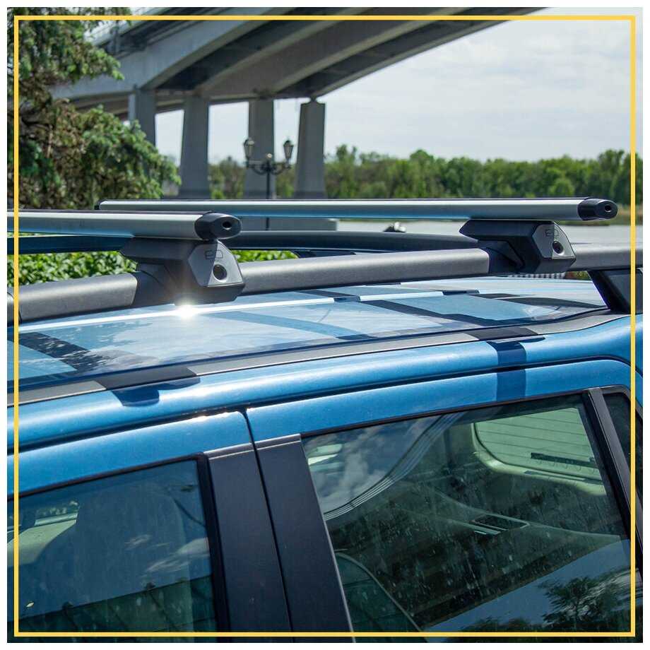 Багажник на крышу на рейлинги Субару Форестер 2009-2021/ Subaru Forester 2009-2021 с аэро поперечинами - комплект дуг и креплений фотография 9