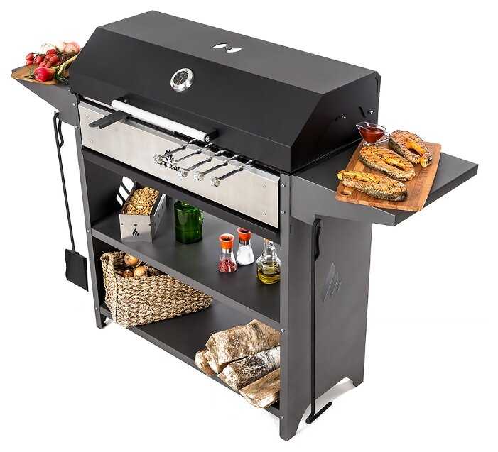Гриль на дровах Gratar Professional Optima BBQ, 44.5х158.2х111 см фотография 4