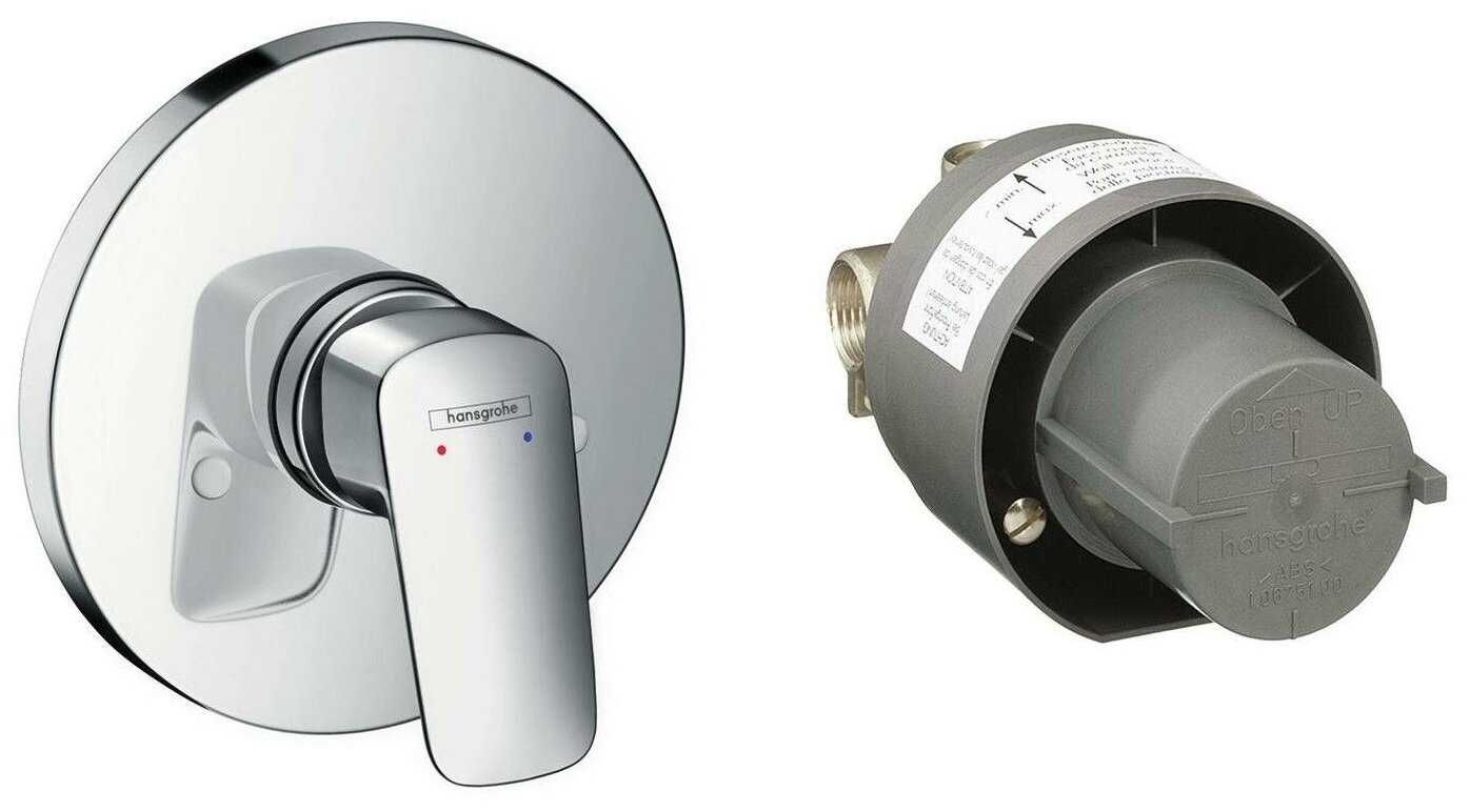 Смеситель для ванны hansgrohe Logis 71666000 (71606000 + 13620180/01800180), рычажный фотография 5