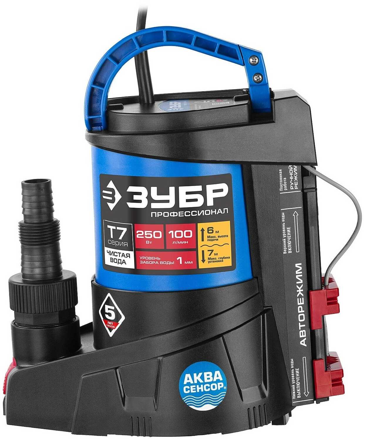 Дренажный насос ЗУБР НПЧ-Т7-250 фотография 1