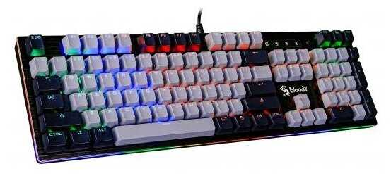 Клавиатура A4Tech Bloody B828N механическая черныйсерый USB for gamer LED фотография 4