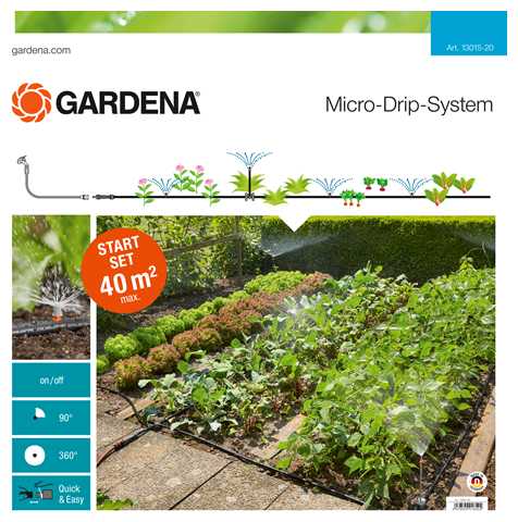 Набор капельного полива GARDENA Набор капельного полива для грядок (13015-20)