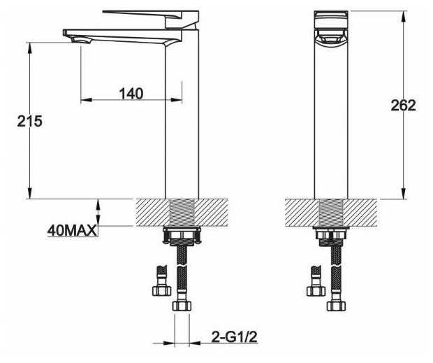 Смеситель для раковины (умывальника) BelBagno Carin CAR-LMC-CRM, рычажный фотография 1