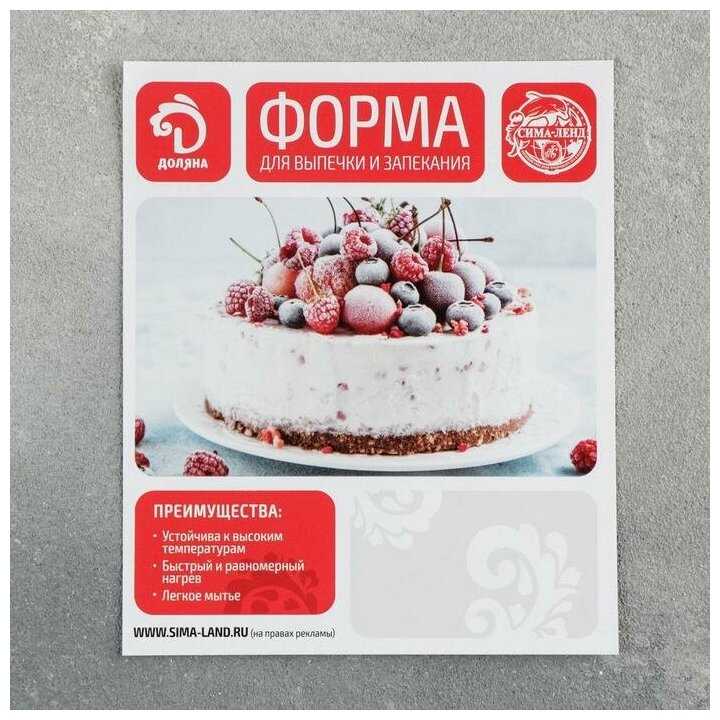 Противень для выпечки, 22×23×5 см, антипригарное покрытие, цвет серый фотография 3