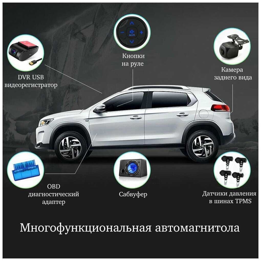 Автомагнитола Podofo для Suzuki Grand Vitara (2005-2015), Android 11, 2/32 Gb, Wi-Fi, разделение экрана, поддержка кнопок на руле фотография 2