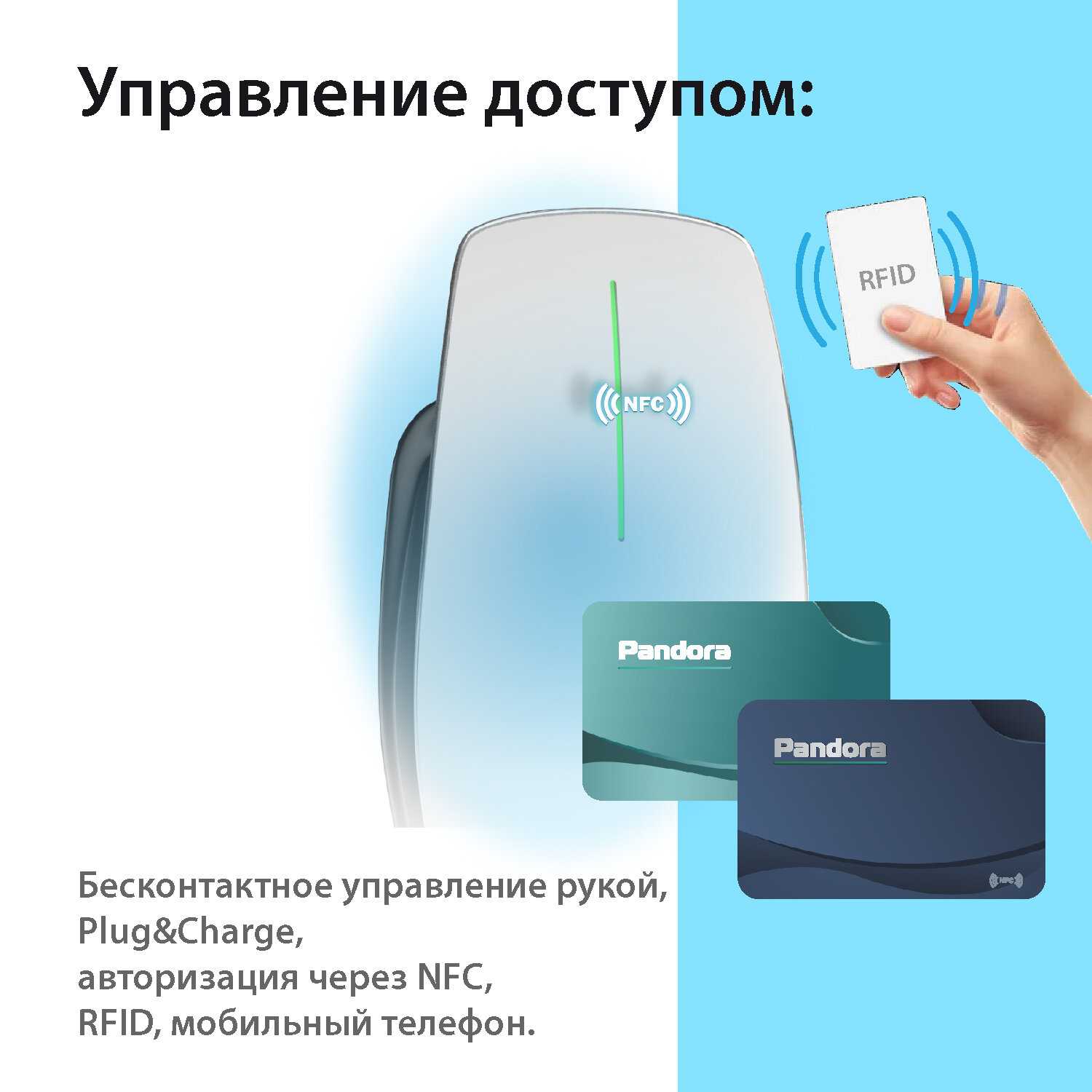 Зарядная станция Pandora с кабелем GB/T фотография 2