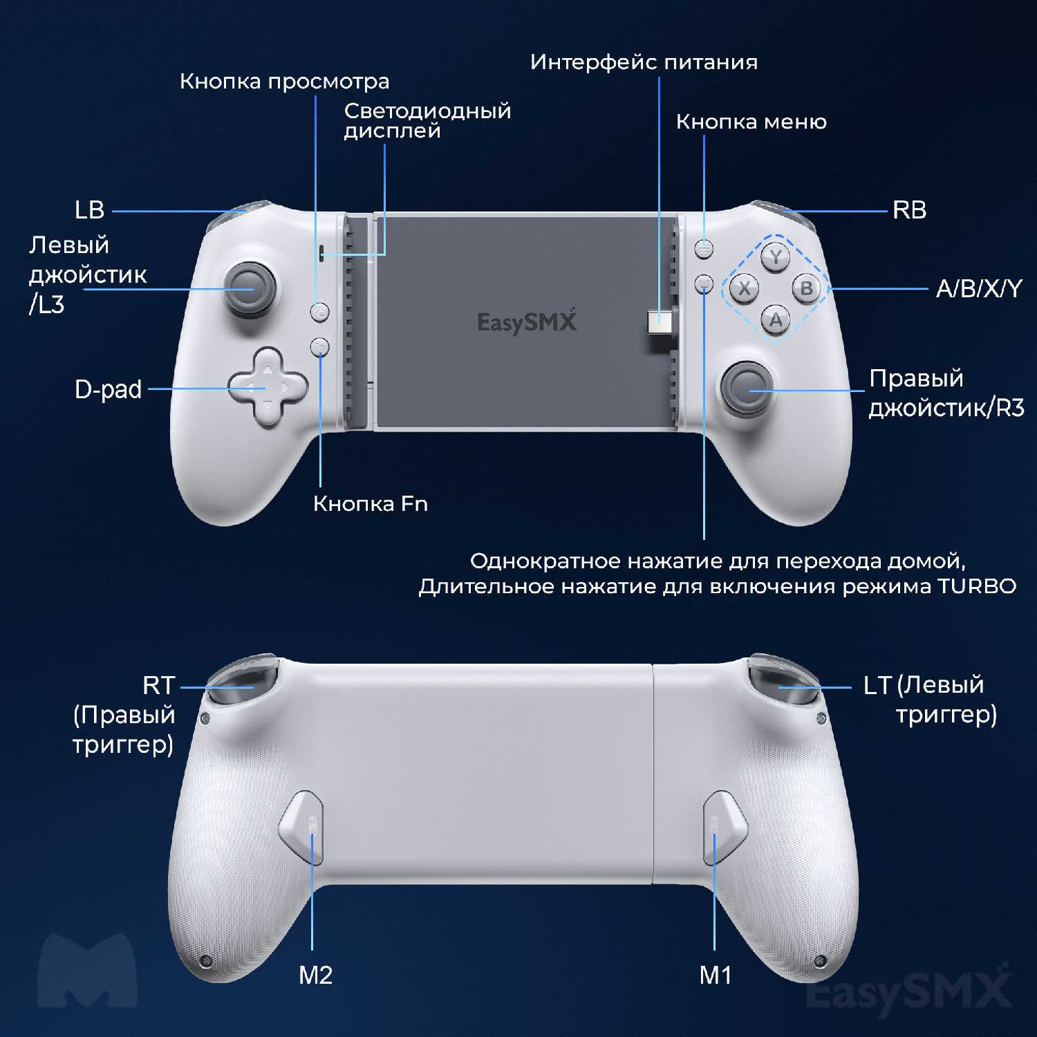 Геймпад для смартфона EasySMX M15 [для Android, iPhone 15 (USB-C)] [VG-C512] фотография 7