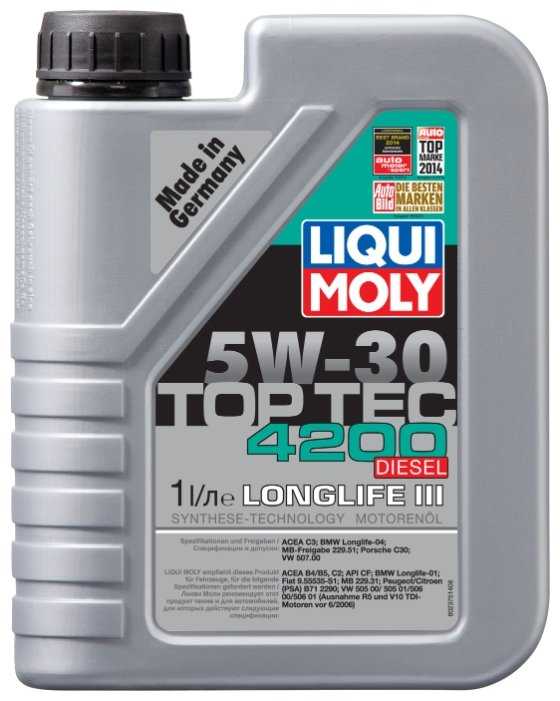 Синтетическое моторное масло LIQUI MOLY Top Tec 4200 Diesel 5W-30 фотография 1
