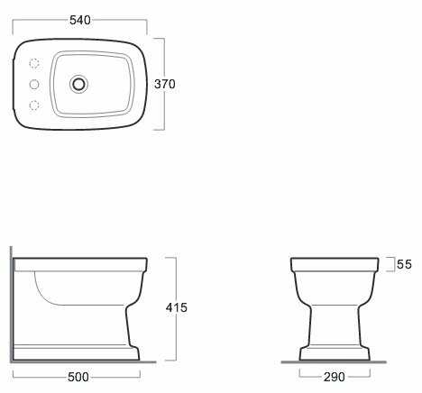 Биде напольное simas Elevation EVO04 фотография 2