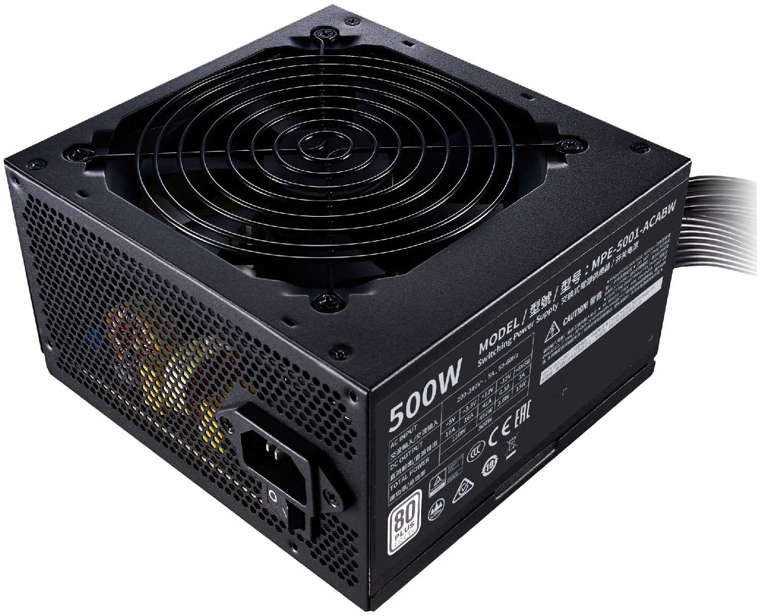 Блок питания Cooler Master MWE 500 White 230V - V2 (MPE-5001-ACABW) фотография 3