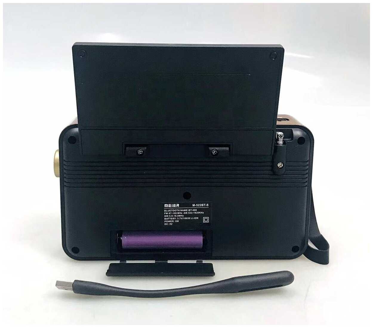 Π Π°Π΄ΠΈΠΎΠΏΡΠΈΠ΅ΠΌΠ½ΠΈΠΊ Meier M-522BT-S, USB, microSD, Bluetooth, ΡΠΎΠ»Π½Π΅ΡΠ½Π°Ρ ΠΏΠ°Π½Π΅Π»Ρ, USB Π»Π°ΠΌΠΏΠ° ΡΠΎΡΠΎΠ³ΡΠ°ΡΠΈΡ 3