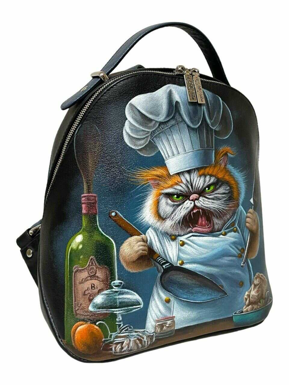 Женский рюкзак Pelle Volare Злой кот-повар фотография 2