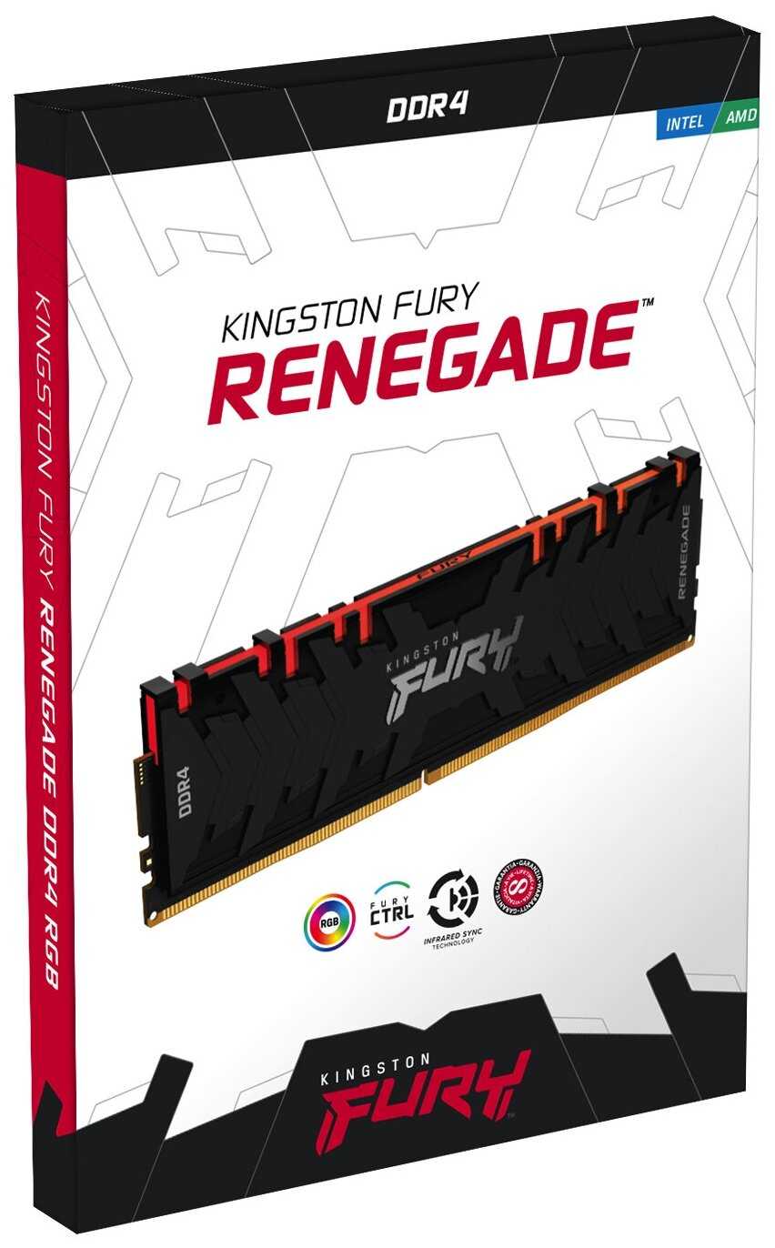 Оперативная память Kingston FURY Renegade RGB 8 ГБ DDR4 DIMM CL16 (KF436C16RBA/8) фотография 11