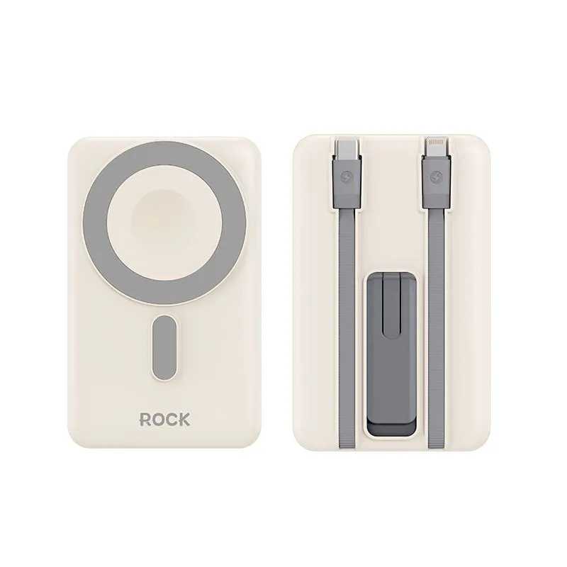 Внешний аккумулятор ROCK P50 (5-in-1 PD20W Magnetic Wireless Power Bank 10000mAh)