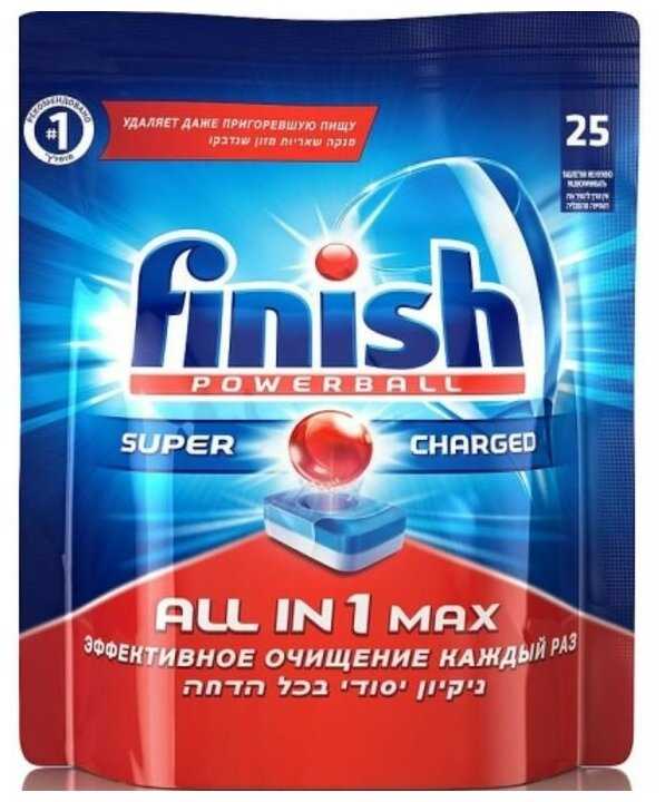 Таблетки для посудомоечных машин Finish All in 1 Max, 25 шт