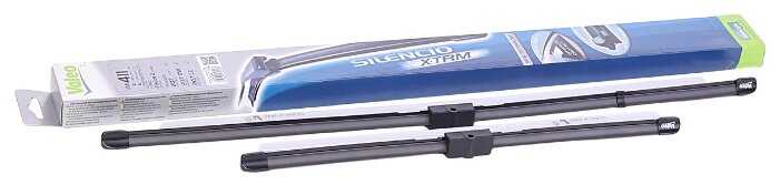 Щетка стеклоочистителя бескаркасная Valeo Silencio Flat Blade Set VM411, 2 шт. фотография 1