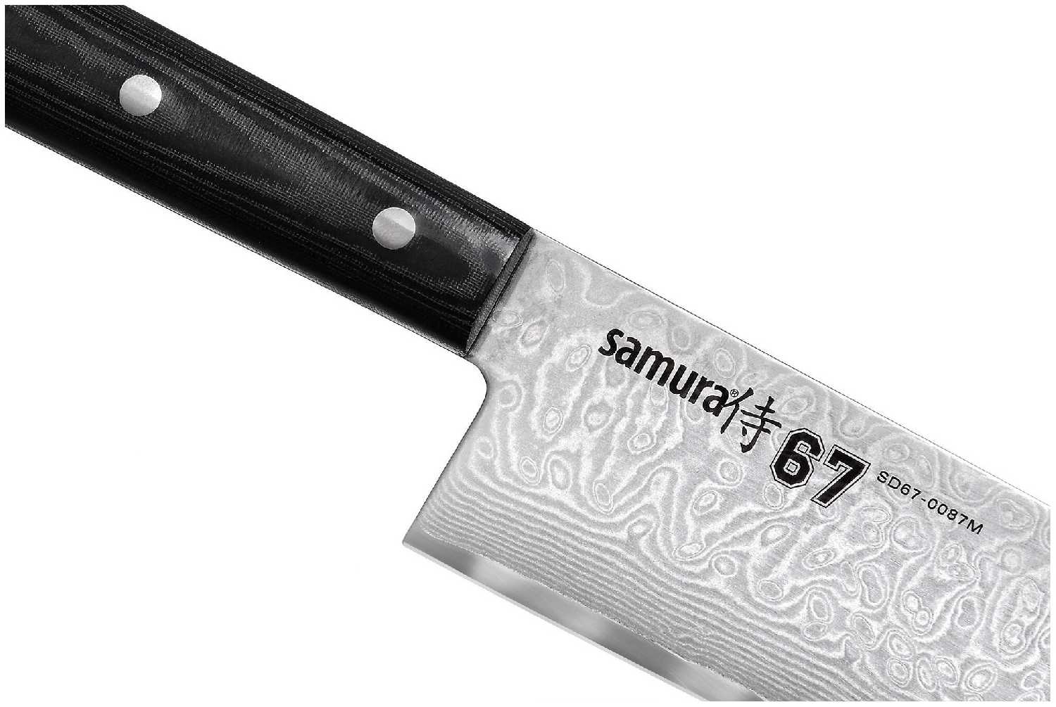Нож Samura 67 Гранд Шеф, 24 см, дамаск 67 слоев, микарта фотография 1