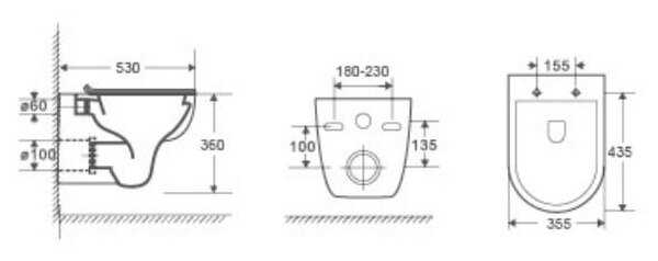 Унитаз с инсталляцией подвесной WELTWASSER Baarbach 004 GL-WT / Marberg 410 RD фотография 12